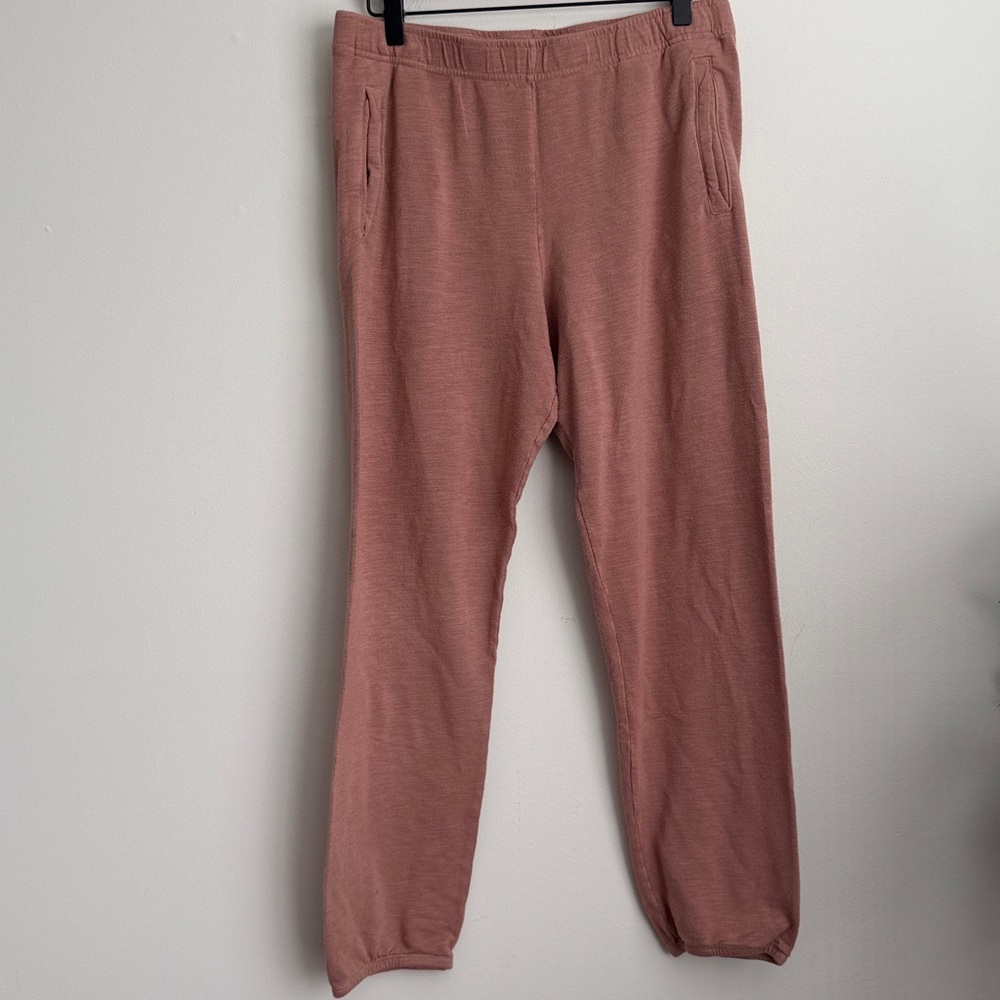 Monrow coral lounge pants elastic waist Soft L